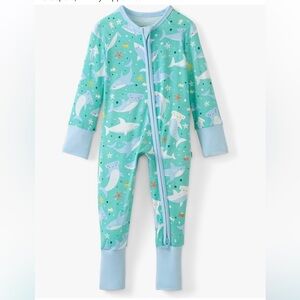 Little Sleepies Footie Pajama Newborn Shark Soirée Ocean Animal Print LIKE NEW